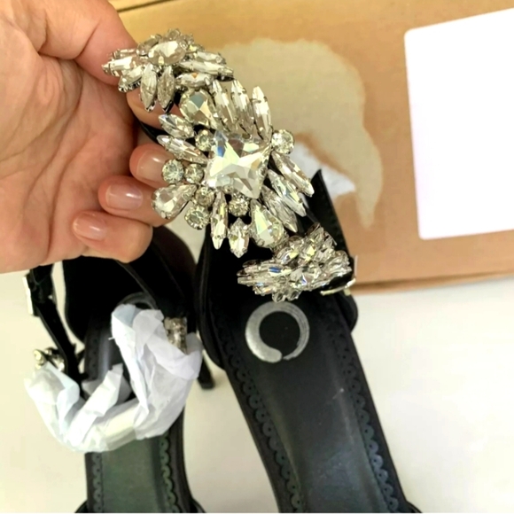 Journee Collection Womens Loxley Rhinestone Pointed Toe Heels - Picture 2 of 6